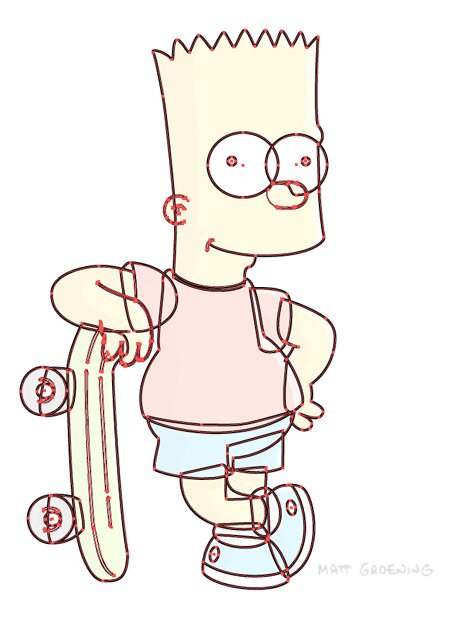 Bart Simpson Outlines