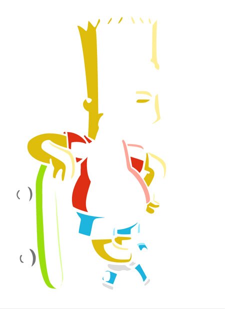 Bart Simpson Highlights and Shadows