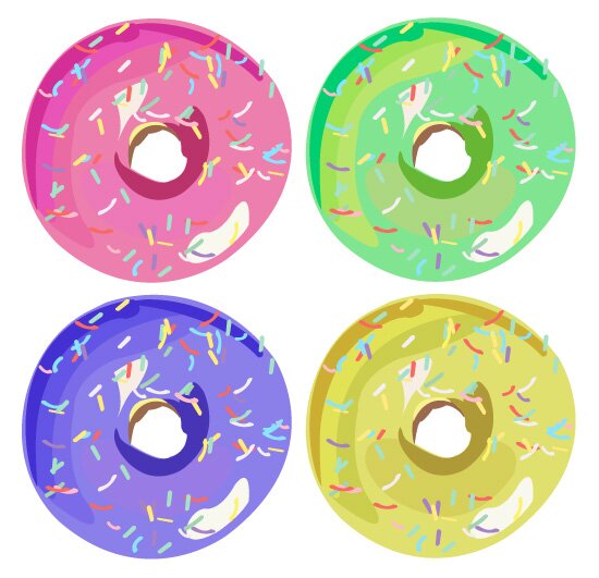 Free Vector Donuts with Sprinkles
