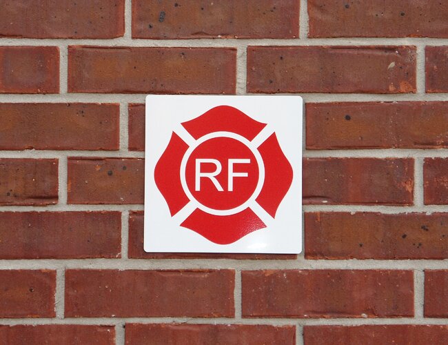 Free Vector RF Sign on Brick Texture