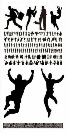 Free Vector people silhouettes