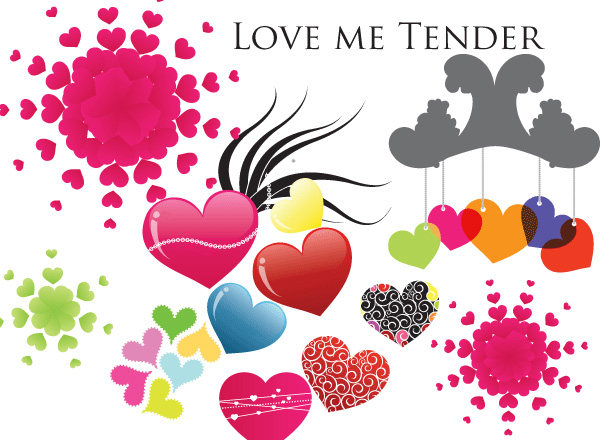 Free Vector Set of Various Hearts Image Preview