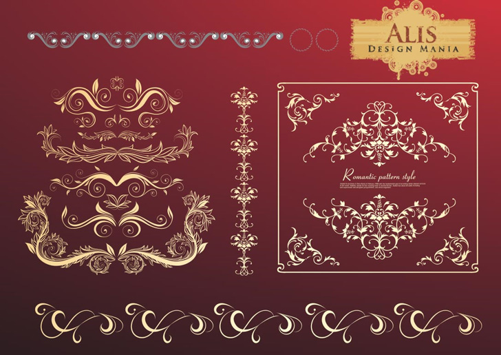 Set of Floral Ornaments Image Preview